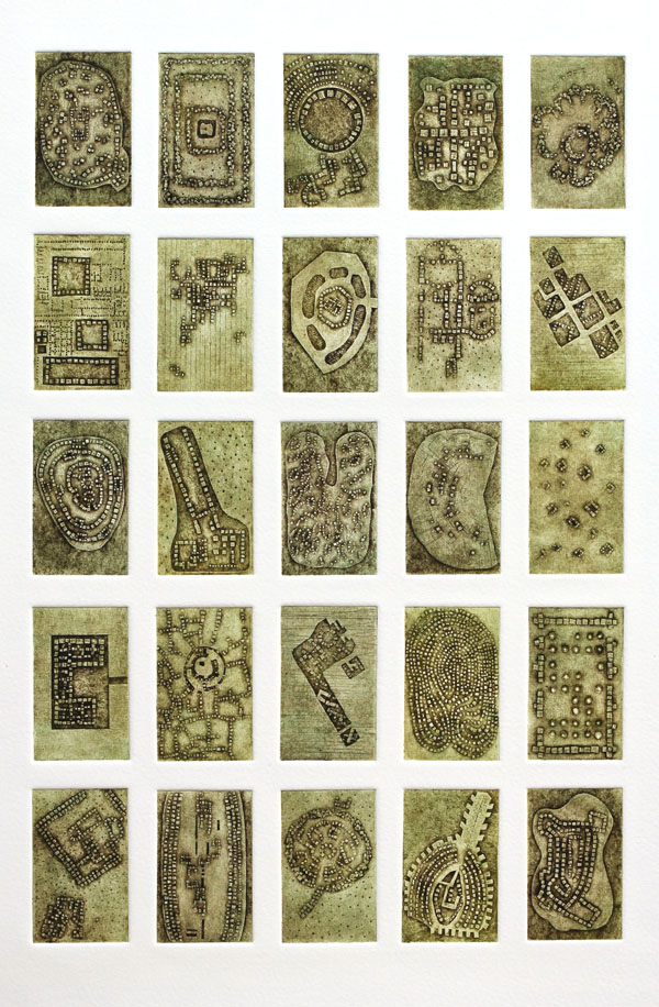 Ancient Alignments no.13 collagraph, 2016