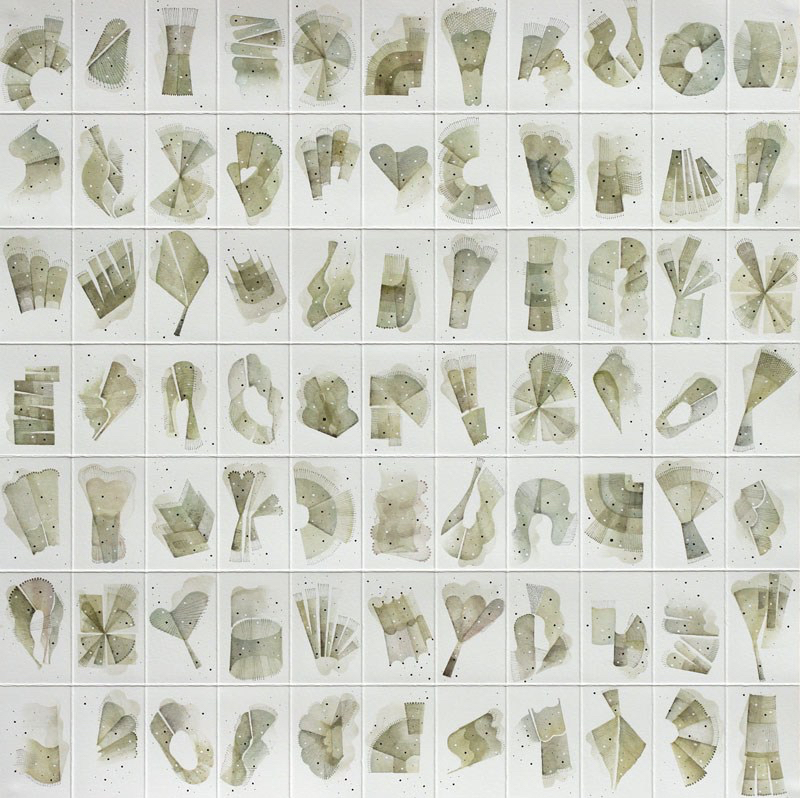 Terra no.1, 40x40cm, ink on paper, 2019