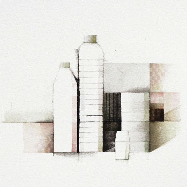 Still Life Study no.2, ink on paper, 12 x 12 cm, 2021